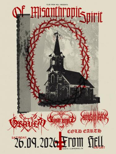 26.09.2026: Graven + Cold Earth + Seeds of hate + Stygian Temple im From Hell in Erfurt